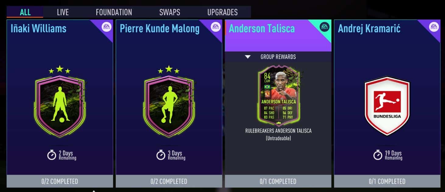 FIFA 21 Anderson Talisca Rulebreakers Cheapest Method SBC FPS Index
