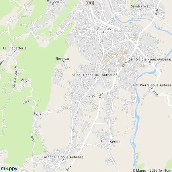 Plan SaintÉtiennedeFontbellon carte de SaintÉtiennedeFontbellon