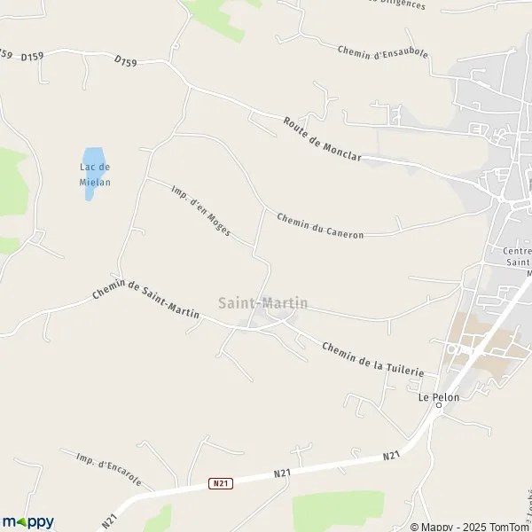 Plan SaintMartin carte de SaintMartin (32300) et infos pratiques