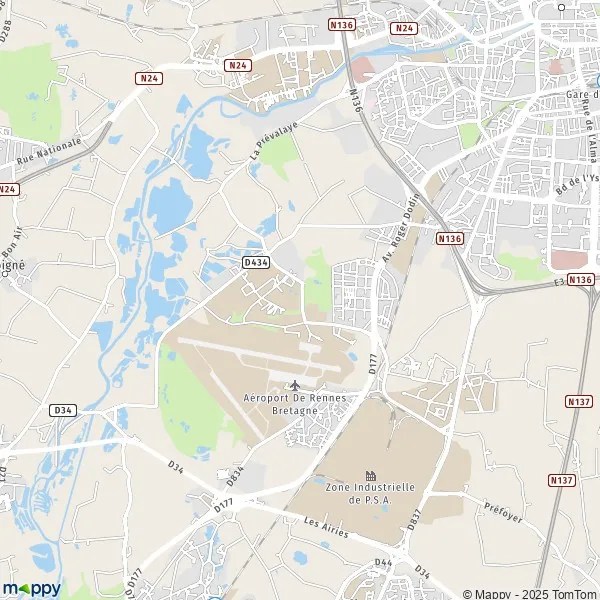 Plan SaintJacquesdelaLande carte de SaintJacquesdelaLande