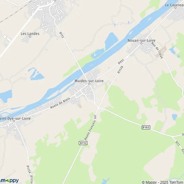 Plan MuidessurLoire carte de MuidessurLoire (41500) et infos