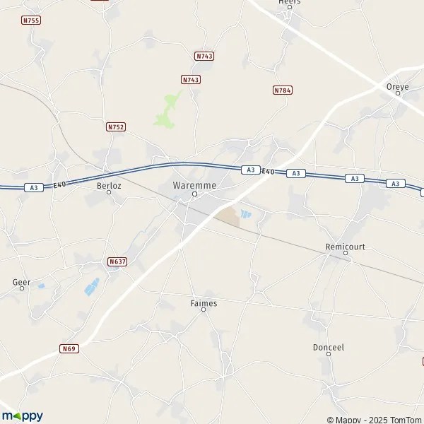 Plan Waremme carte de Waremme (4300) et infos pratiques