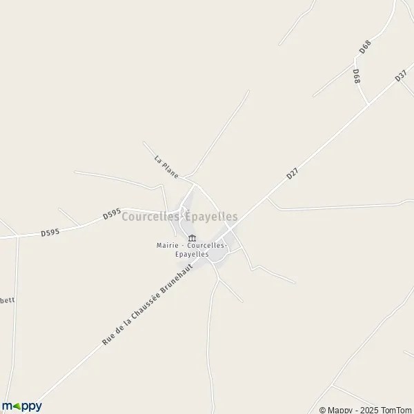 Plan CourcellesÉpayelles carte de CourcellesÉpayelles (60420) et