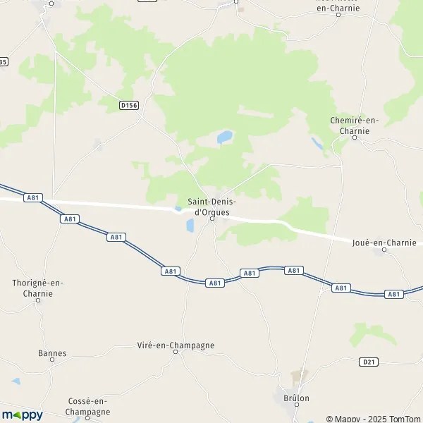 Plan SaintDenisd'Orques carte de SaintDenisd'Orques (72350) et infos pratiques