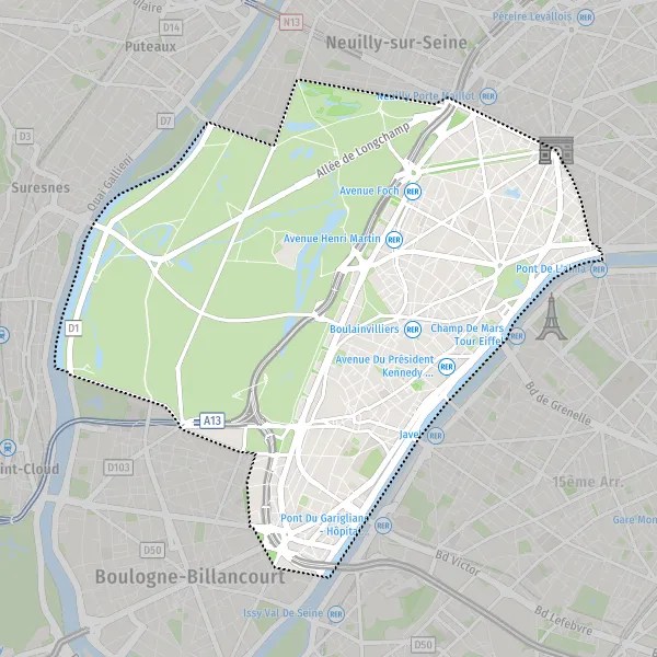 Plan Paris carte de Paris (75016) et infos pratiques