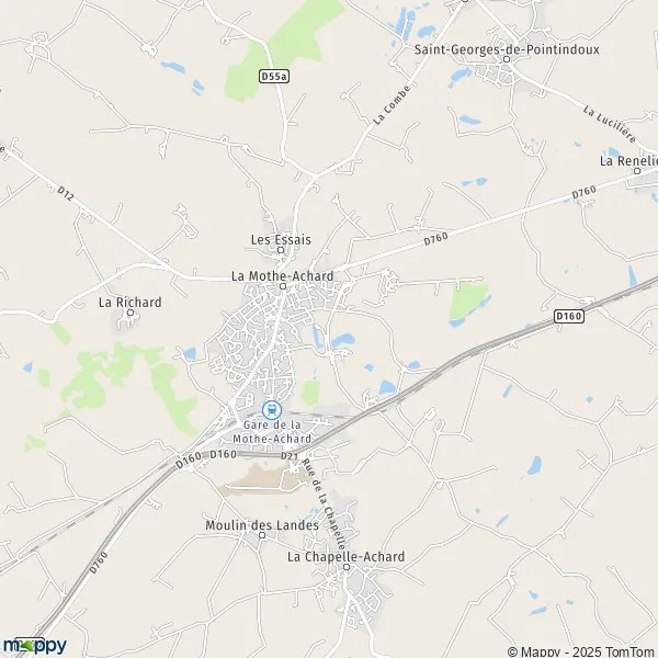 Plan La MotheAchard carte de La MotheAchard (85150) et infos pratiques