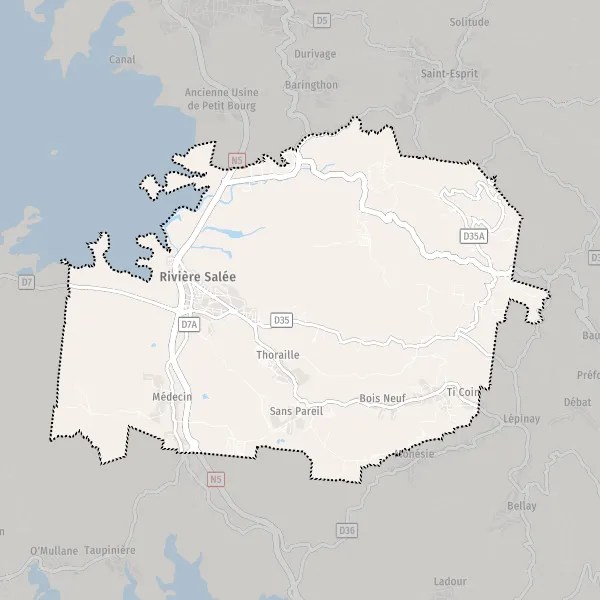 Plan RivièreSalée carte de RivièreSalée (97215) et infos pratiques