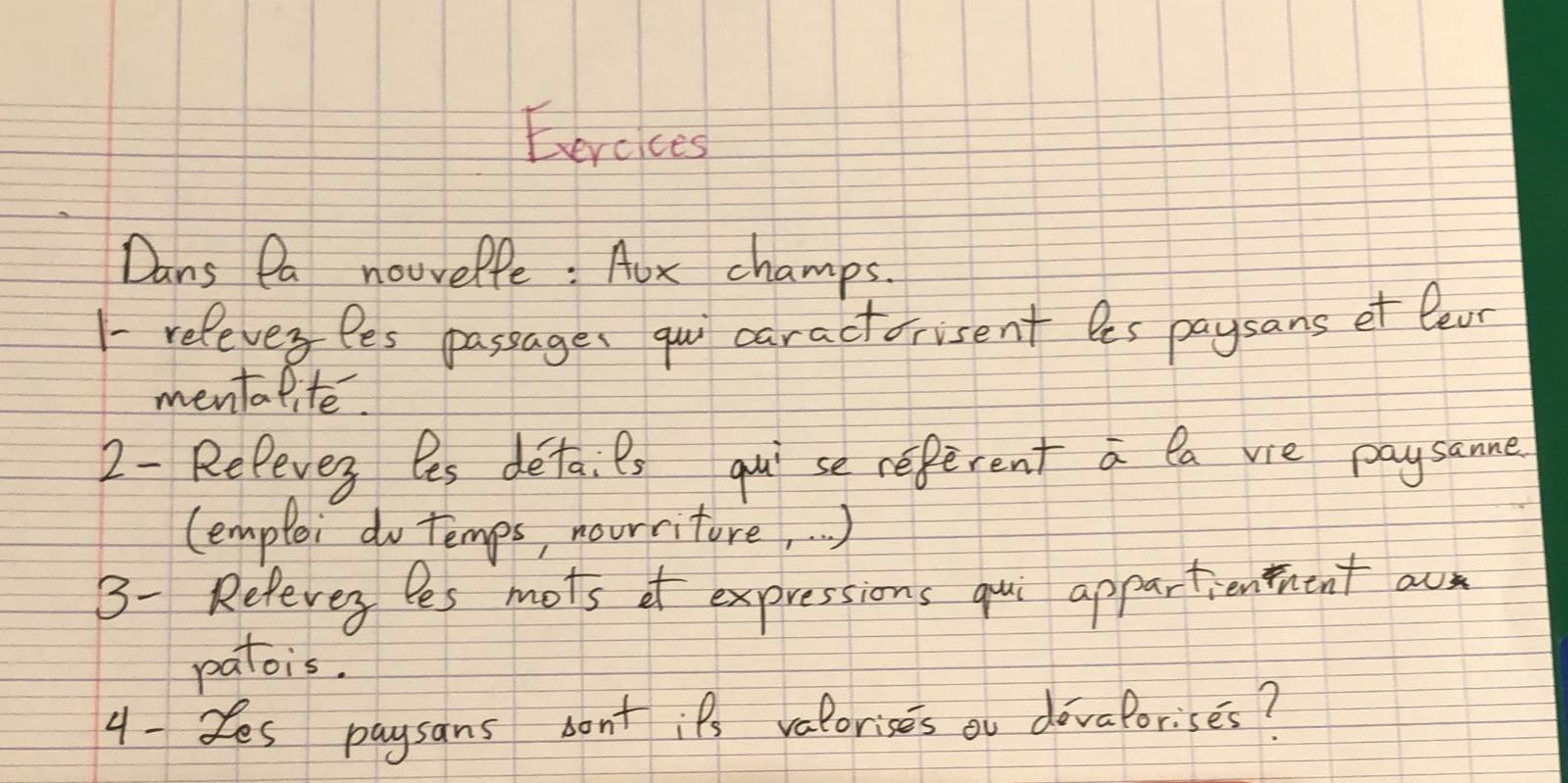 Aux Champs De Guy De Maupassant Question Réponse Communauté MCMS™.