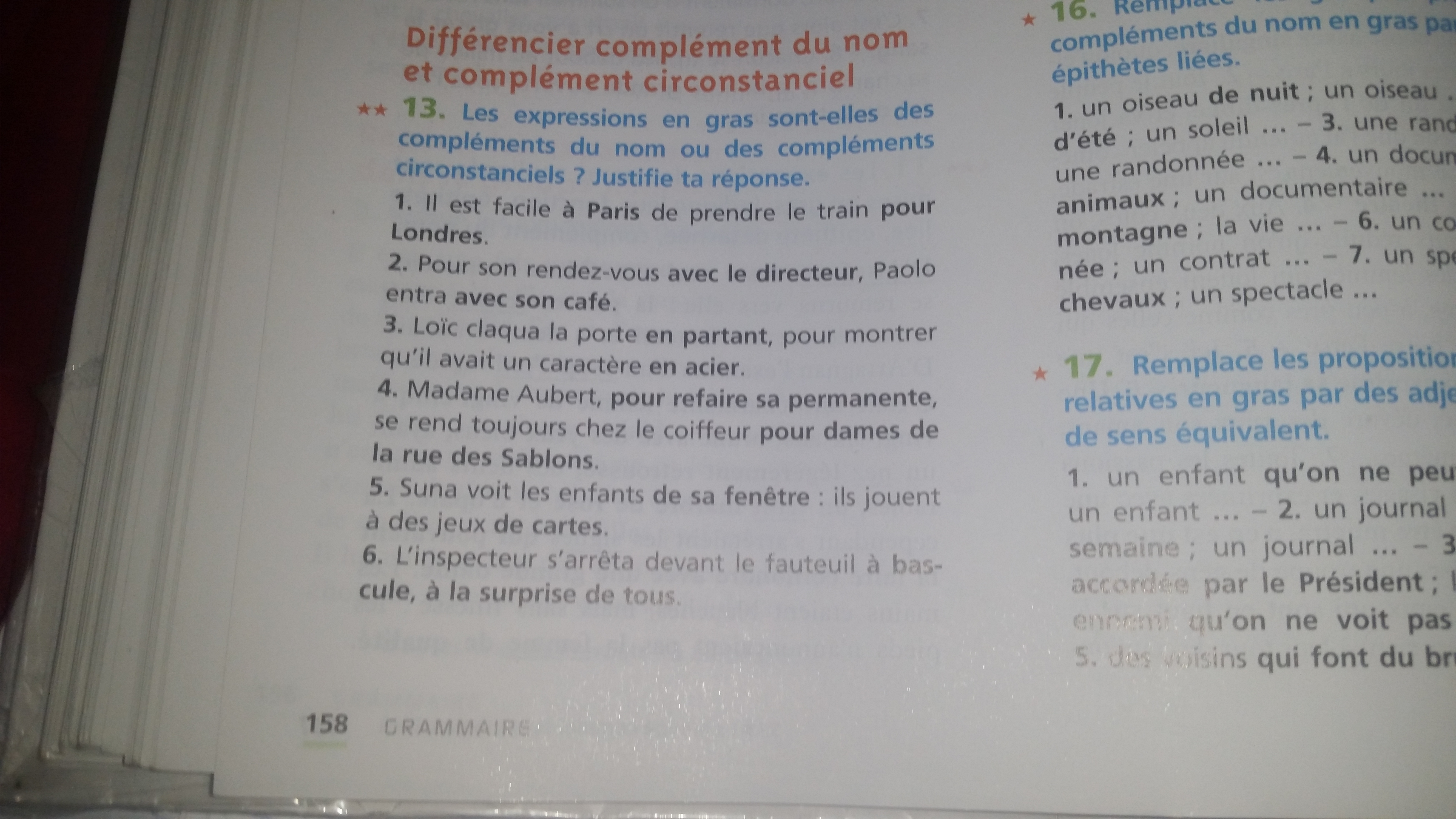 Bonjour, vous pouvez m'aidez pour l'exercice 13, je remercie la