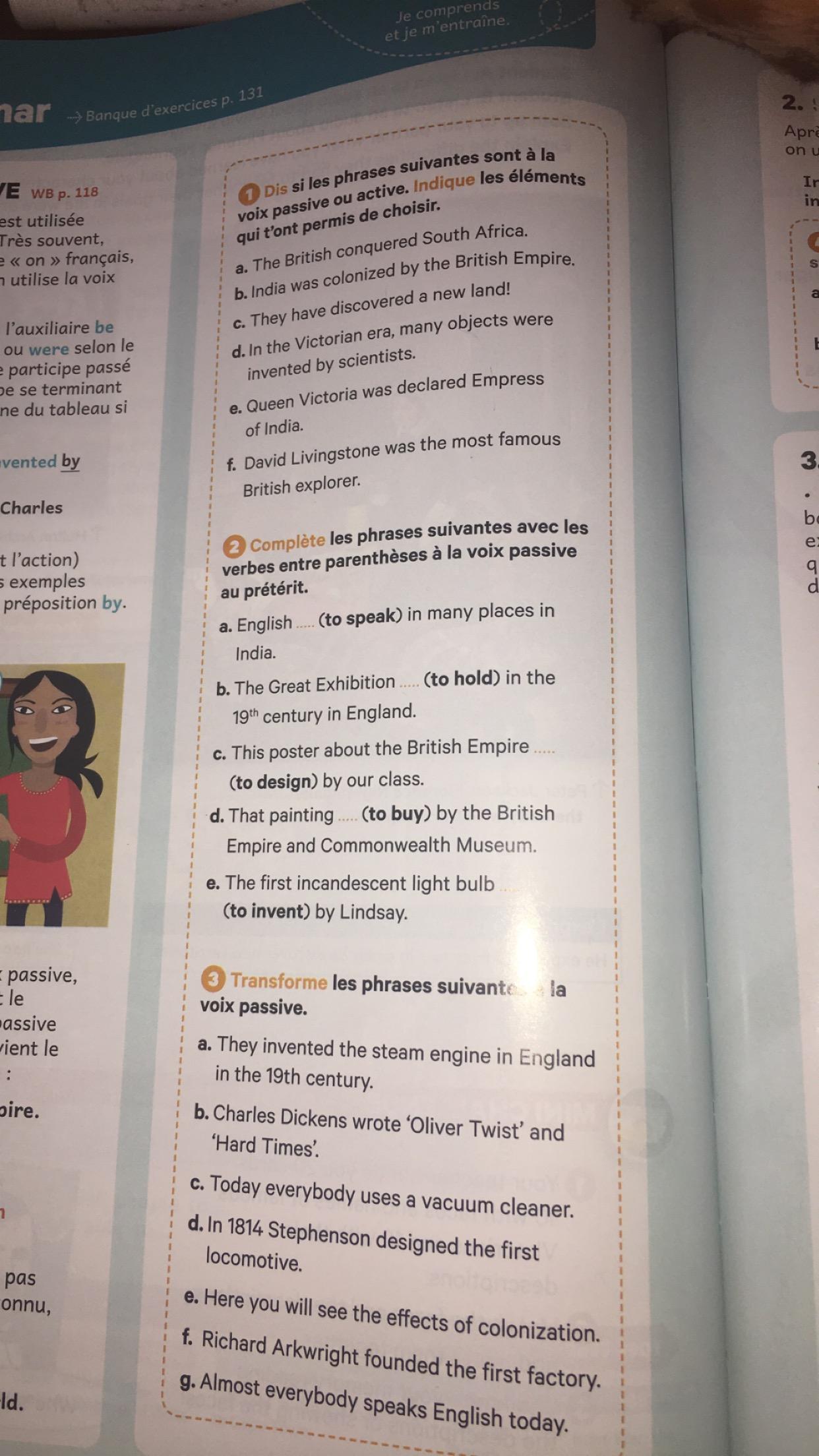 Bonjour à tous j&rsquo;aimerais bien qu&rsquo;on m&rsquo;aide à propos des exercice d&rsquo;anglais  blogger page 118 - Nosdevoirs.fr