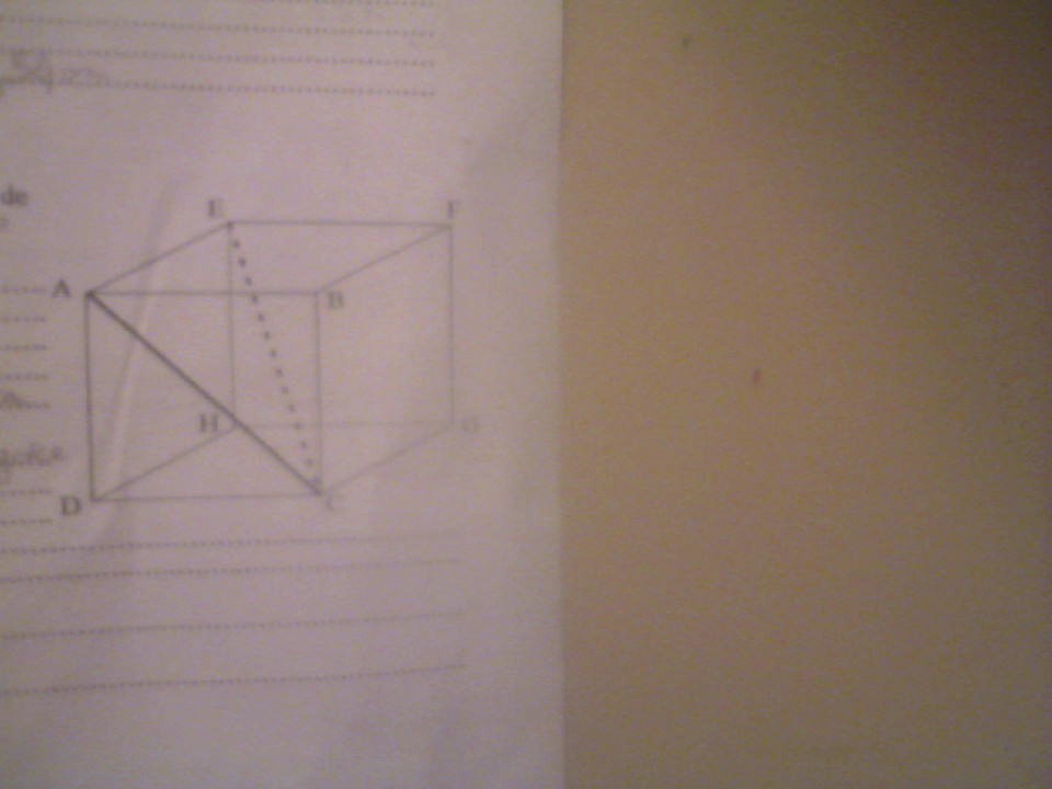ABCDEFGH est un cube d'arete 10 cm . c)Calculer l'aire de la face BFCG