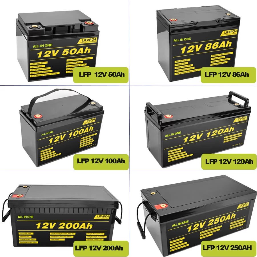 Batterie au lithium Lifepo4 BMS 12V 120Ah Batterie au