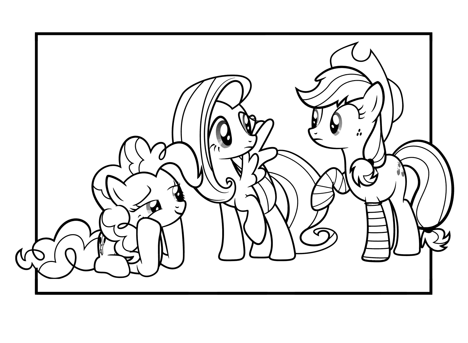 Coloriage Applejack et les amis