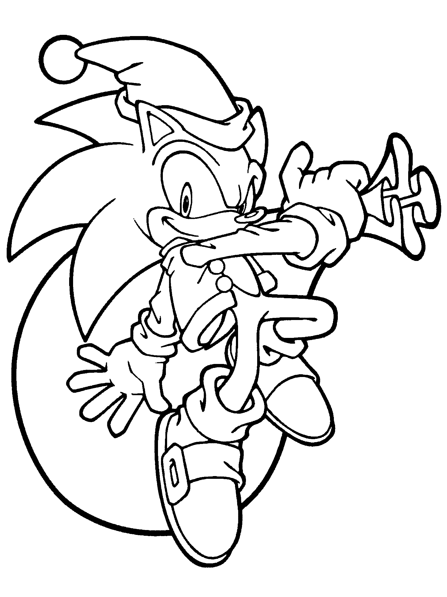 Coloriage La danse de Sonic