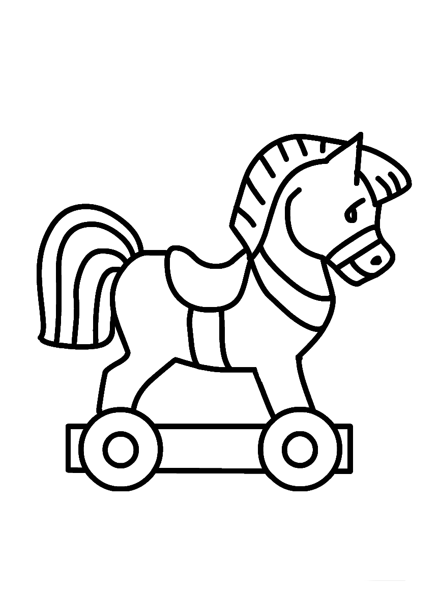 Coloriage Jouet cheval