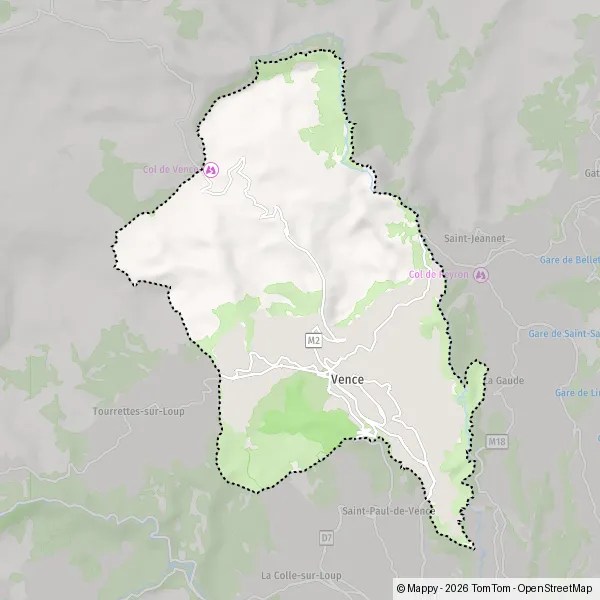 Plan Vence carte de Vence (06140) et infos pratiques