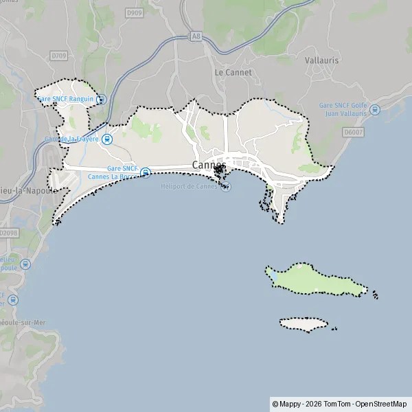 Plan La Bocca carte de La Bocca (06150) et infos pratiques