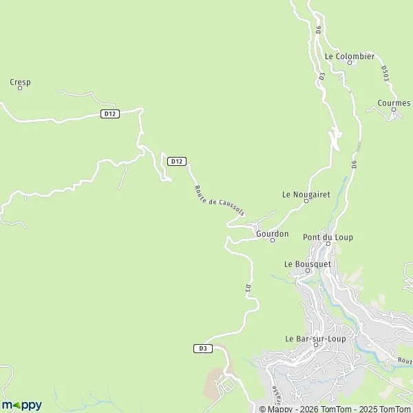 Gourdon Carte Plan gourdon carte de gourdon (06620) et infos pratiques