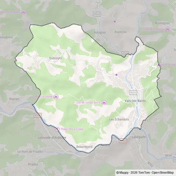 Pain Points De Plan De Vals Les Bains Plan valslesbains carte de valslesbains (07600) et infos pratiques