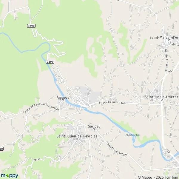 Plan SaintMartind'Ardèche carte de SaintMartind'Ardèche (07700