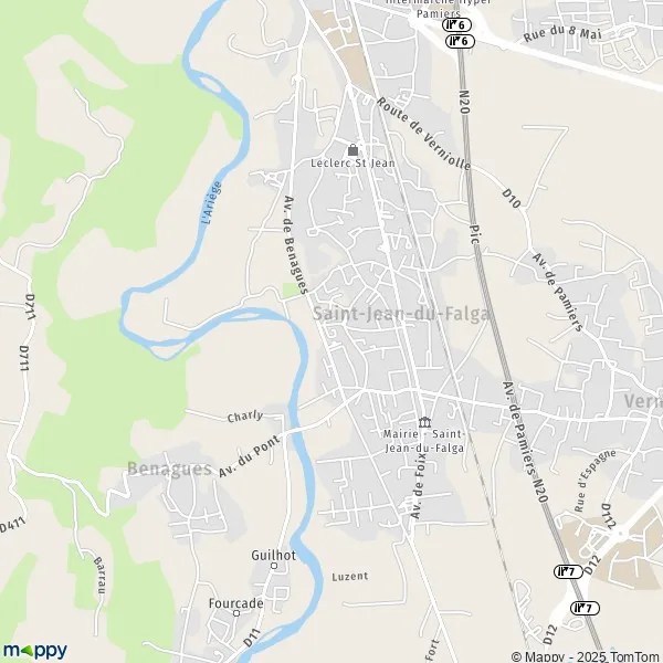Plan SaintJeanduFalga carte de SaintJeanduFalga (09100) et infos pratiques