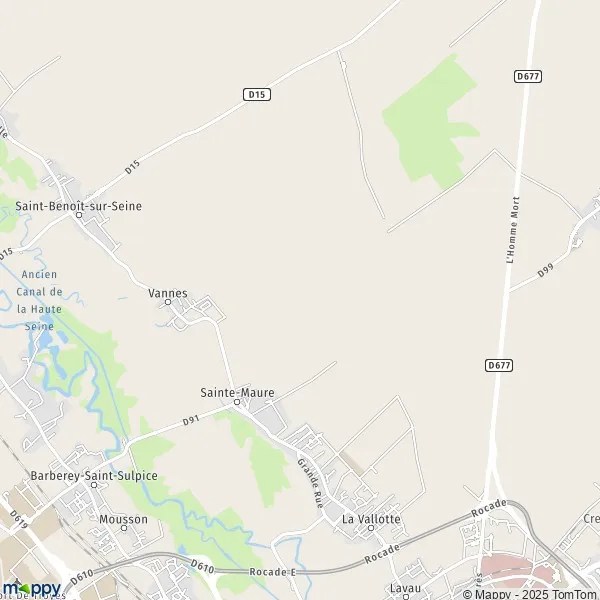 Plan SainteMaure carte de SainteMaure (10150) et infos pratiques