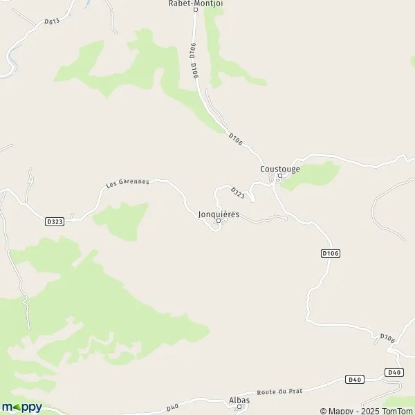 Plan Jonquières carte de Jonquières (11220) et infos pratiques