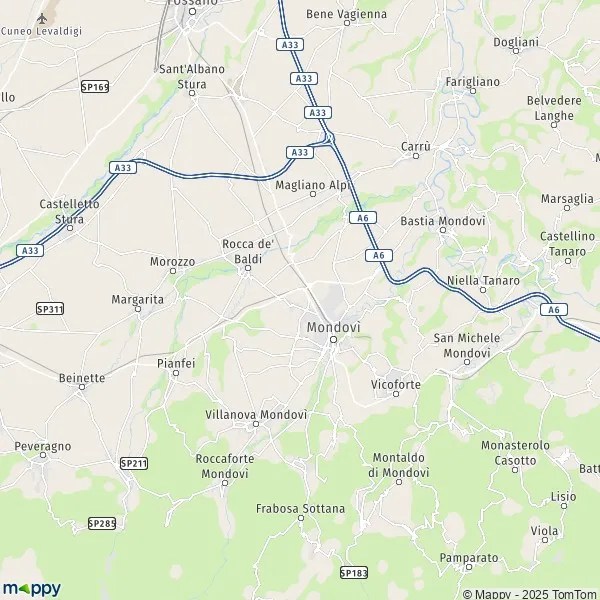 Plan Mondovì carte de Mondovì (12084) et infos pratiques