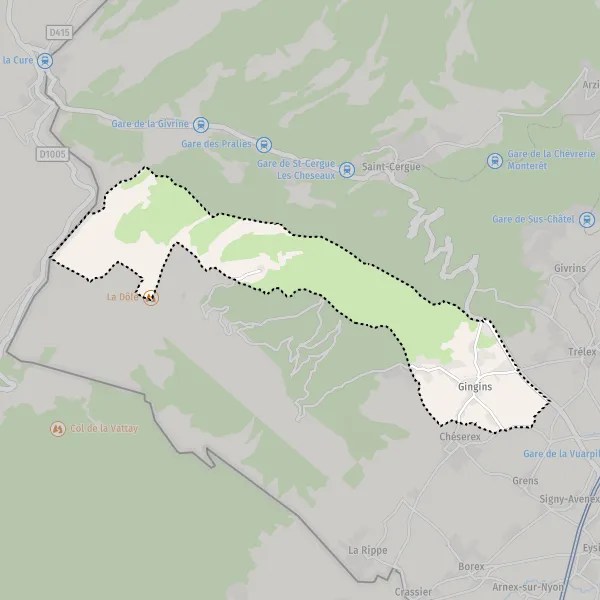 Plan Gingins carte de Gingins (1276) et infos pratiques