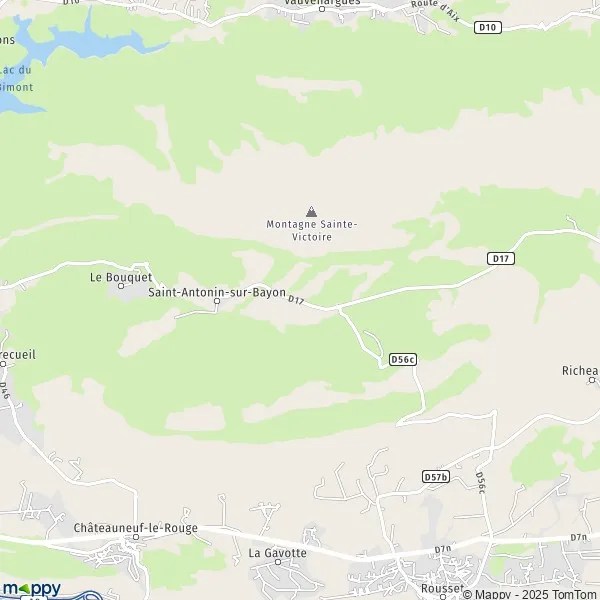 Plan SaintAntoninsurBayon carte de SaintAntoninsurBayon (13100