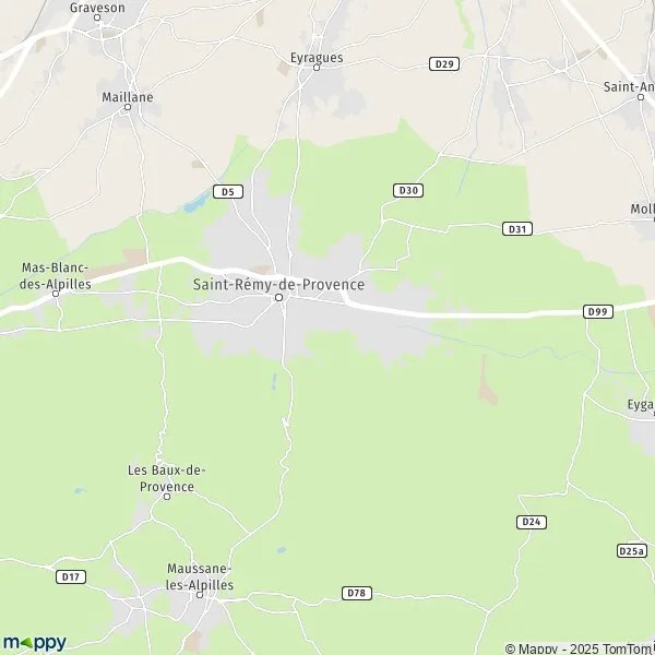 Plan SaintRémydeProvence carte de SaintRémydeProvence (13210