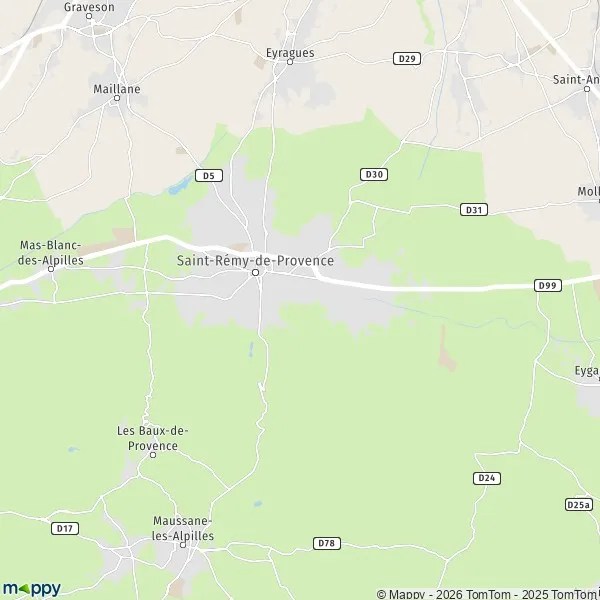 Plan SaintRémydeProvence carte de SaintRémydeProvence (13210) et infos pratiques