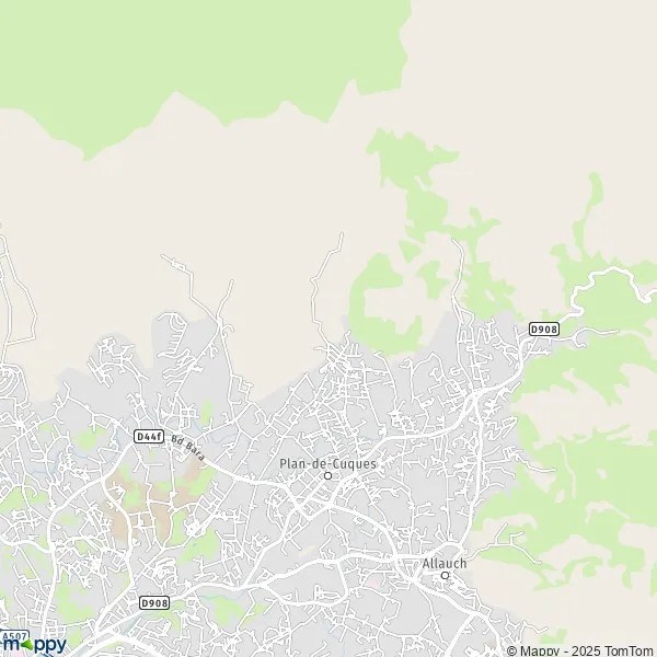 Plan PlandeCuques carte de PlandeCuques (13380) et infos pratiques