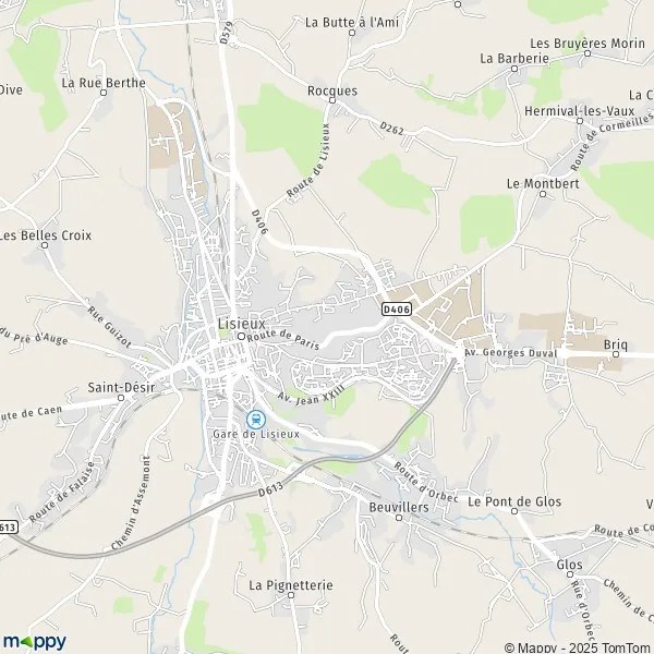 Plan Lisieux carte de Lisieux (14100) et infos pratiques