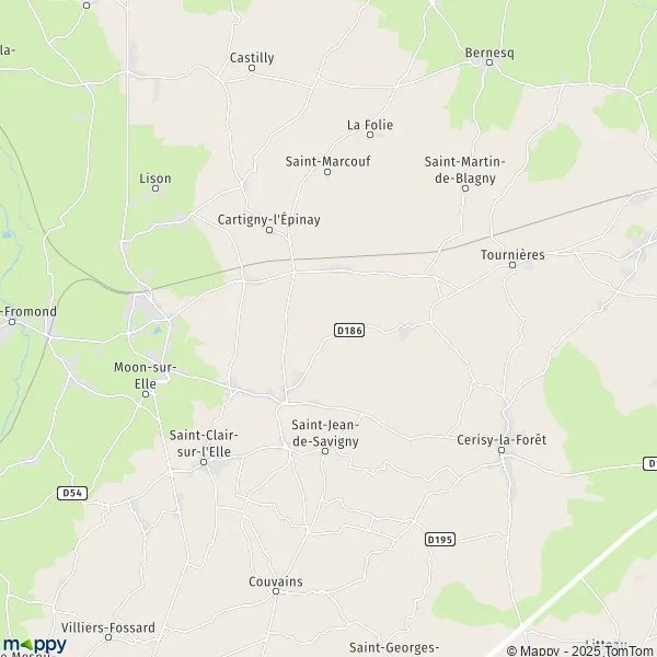 Plan SainteMarguerited'Elle carte de SainteMarguerited'Elle