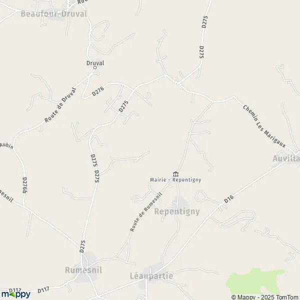 Plan Repentigny carte de Repentigny (14340) et infos pratiques