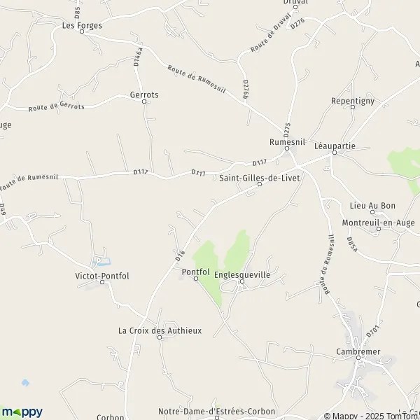 Plan Les Varennes carte de Les Varennes (14430) et infos pratiques