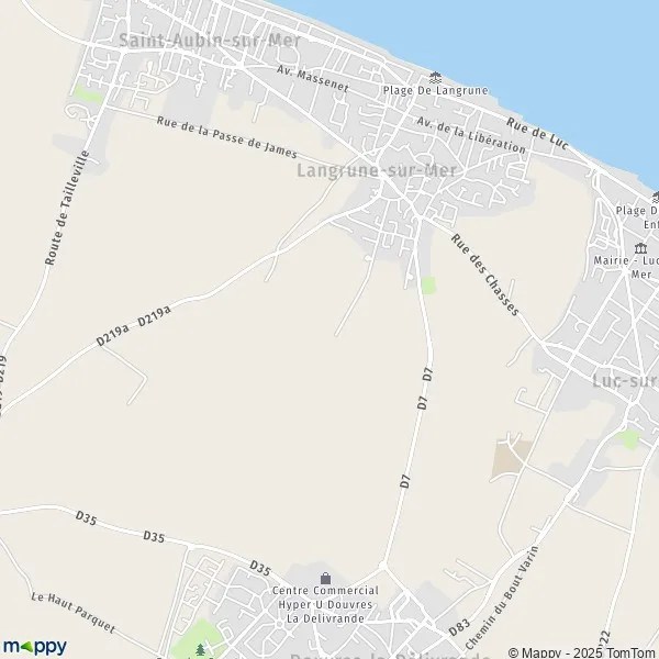 Plan LangrunesurMer carte de LangrunesurMer (14830
