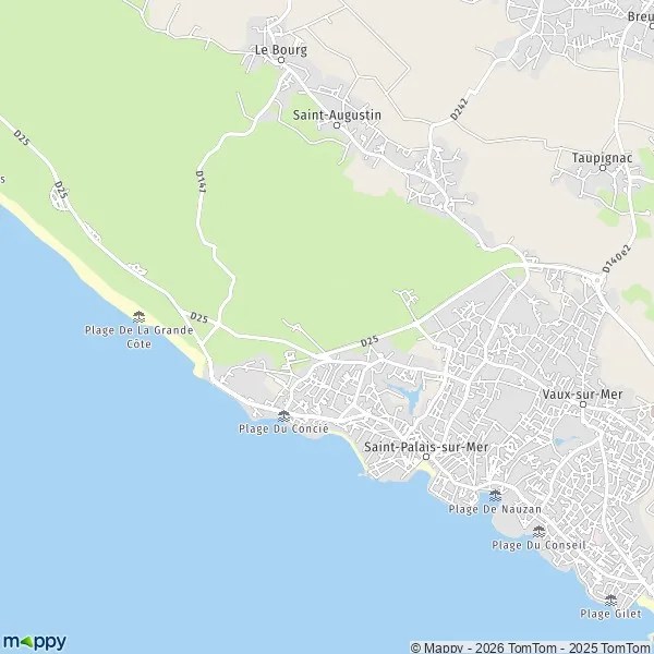 Plan SaintPalaissurMer carte de SaintPalaissurMer (17420) et
