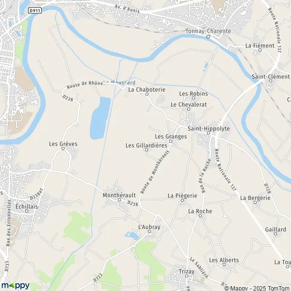 Plan SaintHippolyte carte de SaintHippolyte (17430) et infos pratiques