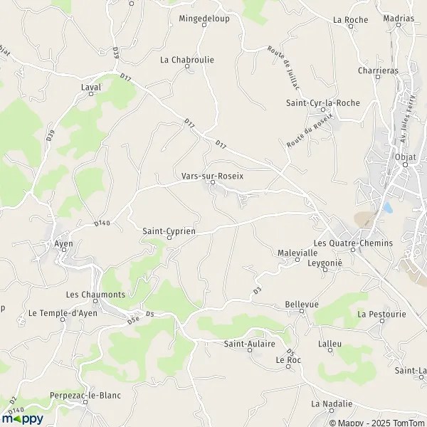 Plan SaintCyprien carte de SaintCyprien (19130) et infos pratiques