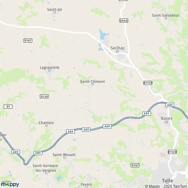 Plan saintclement carte de saintclement (19700) et infos pratiques