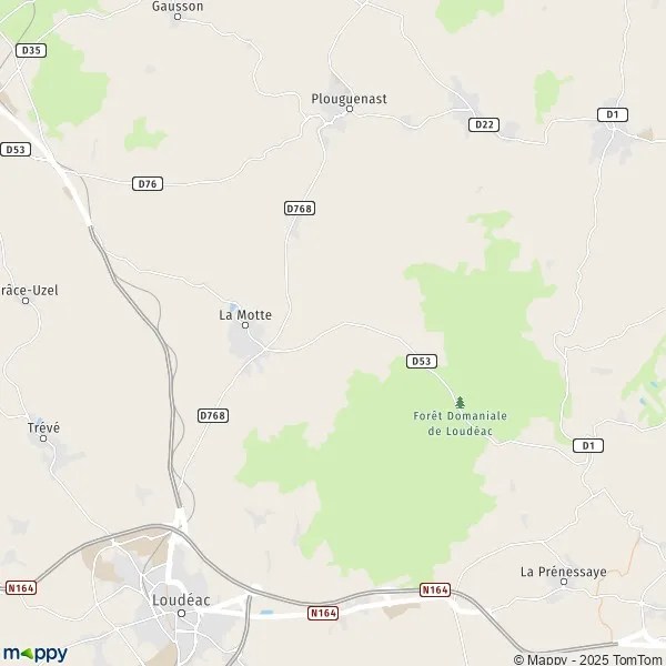 Plan La Motte carte de La Motte (22600) et infos pratiques