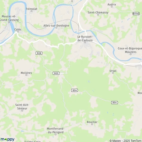 Plan lebuissondecadouin carte de lebuissondecadouin (24480) et