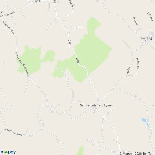 Plan sainteeulaliedeymet carte de sainteeulaliedeymet (24500