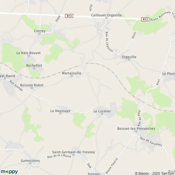 Plan Le Cormier carte de Le Cormier (27120) et infos pratiques