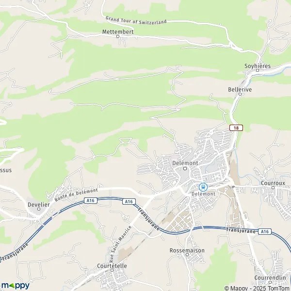 Plan Delémont carte de Delémont (2800) et infos pratiques