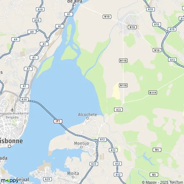 Plan Alcochete carte de Alcochete (2890) et infos pratiques