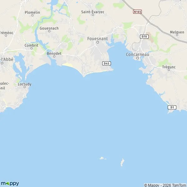 Pain Points De Plan Fouesnant Plan fouesnant carte de fouesnant (29170) et infos pratiques