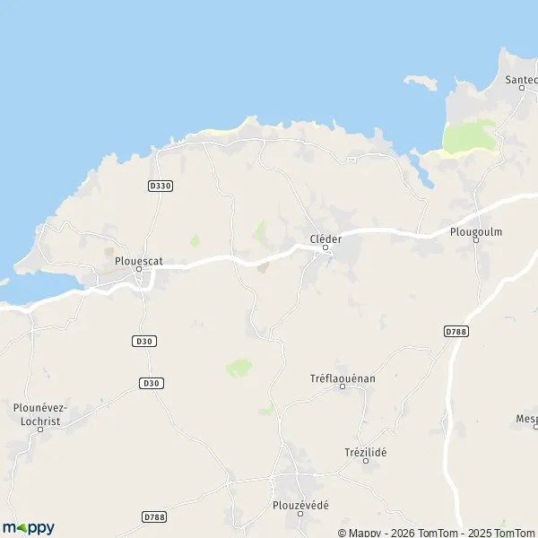 Pain Points Plan cleder carte de cleder (29233) et infos pratiques